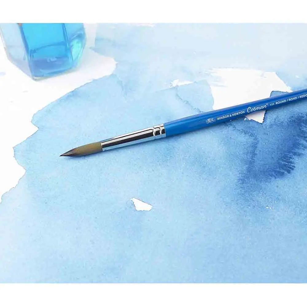 Winsor and Newton Cotman Watercolour Synthetic Hair Brush - Rounds - Short Handle - Pack of 3 Canvazo